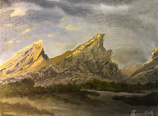 A Painting of a Mountain
